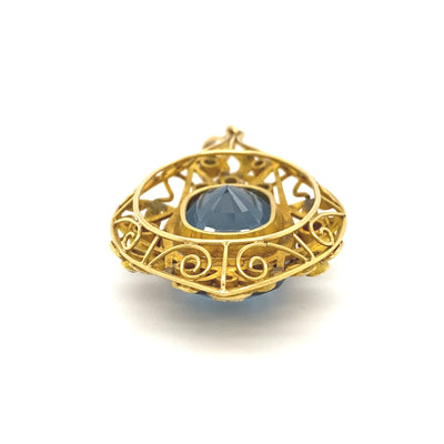 It's a Blue Lagoon - Exquisiter Goldanhänger 40 ct.
