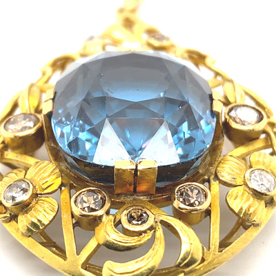 It's a Blue Lagoon - Exquisiter Goldanhänger 40 ct.