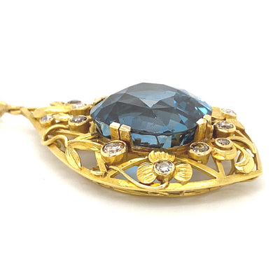 It's a Blue Lagoon - Exquisiter Goldanhänger 40 ct.