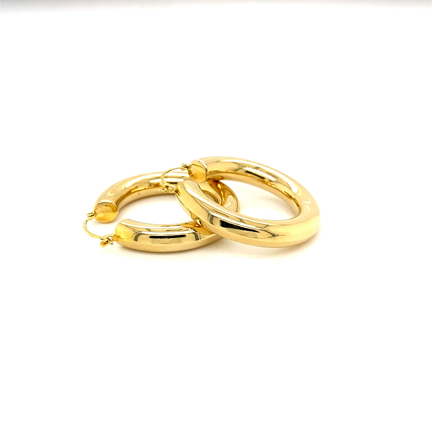 Golden Loops - Elegante Goldohrringe