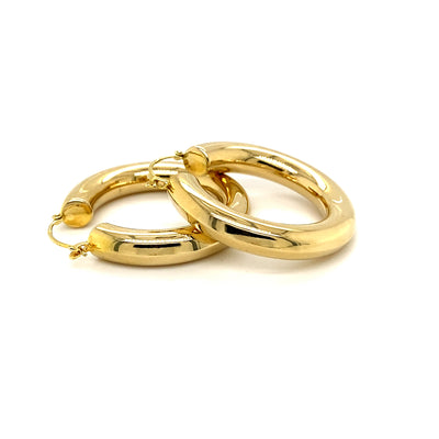 Golden Loops - Elegante Goldohrringe