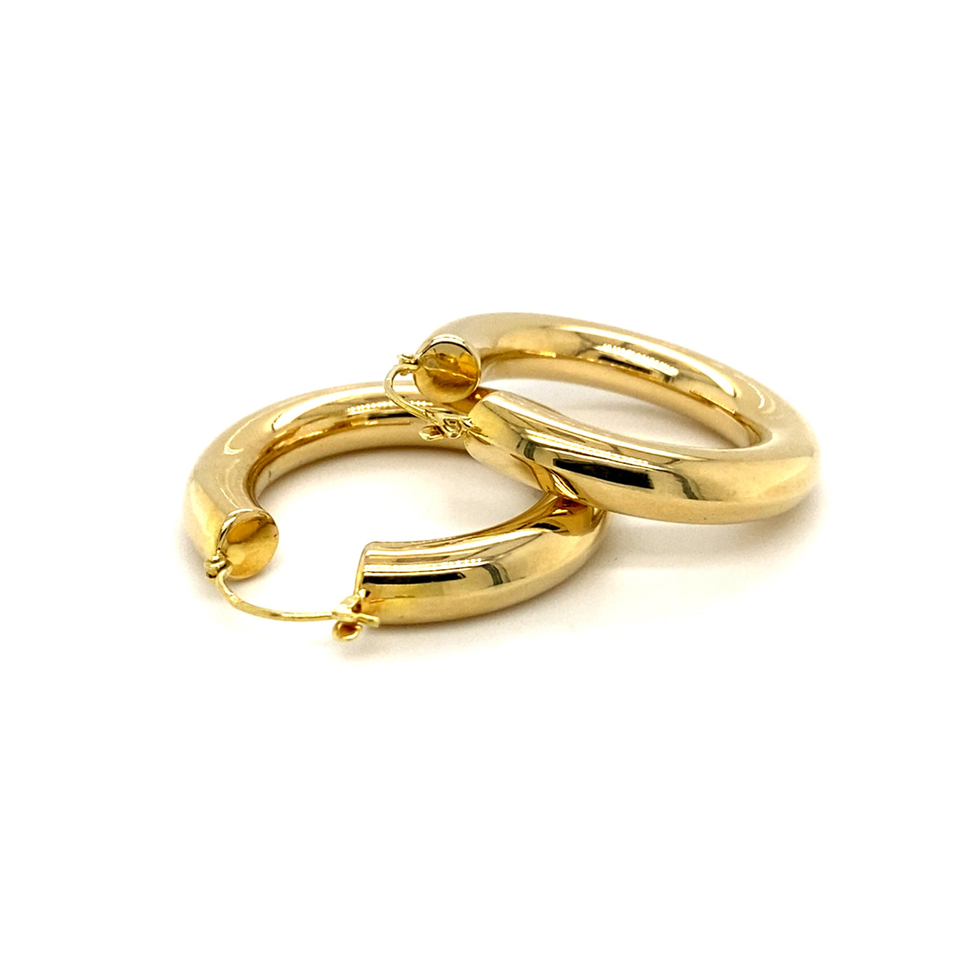 Golden Loops - Elegante Goldohrringe