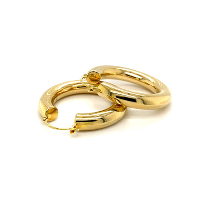 Golden Loops - Elegante Goldohrringe