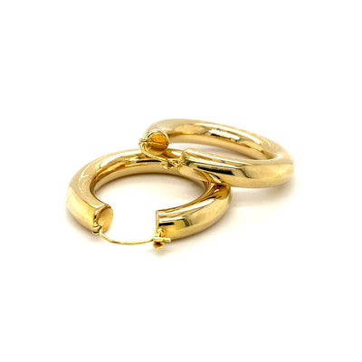 Golden Loops - Elegante Goldohrringe