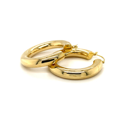 Golden Loops - Elegante Goldohrringe