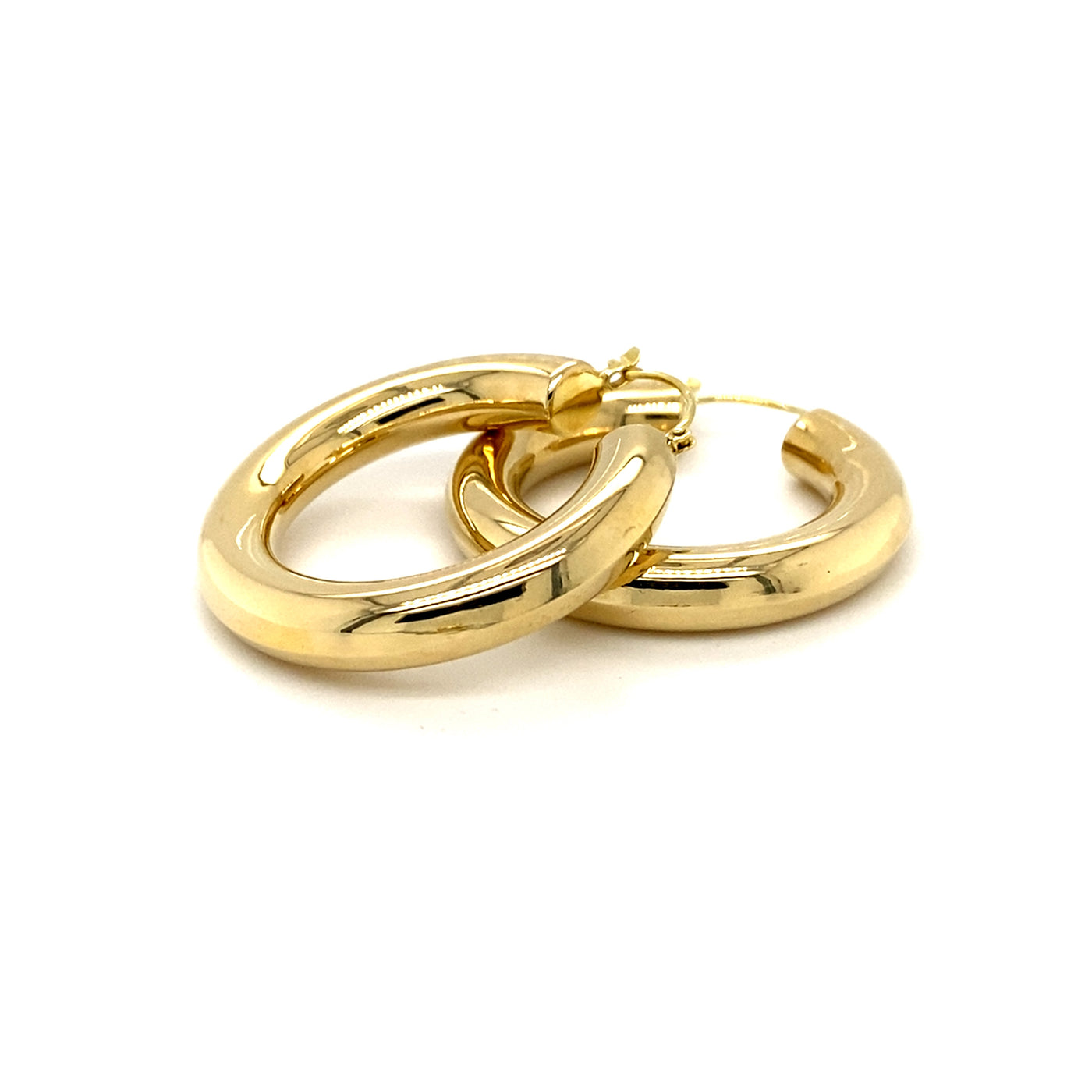 Golden Loops - Elegante Goldohrringe