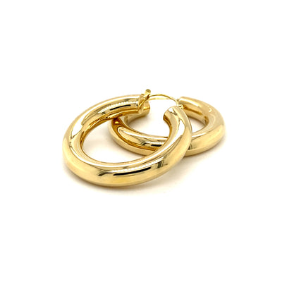 Golden Loops - Elegante Goldohrringe
