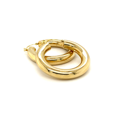 Golden Loops - Elegante Goldohrringe