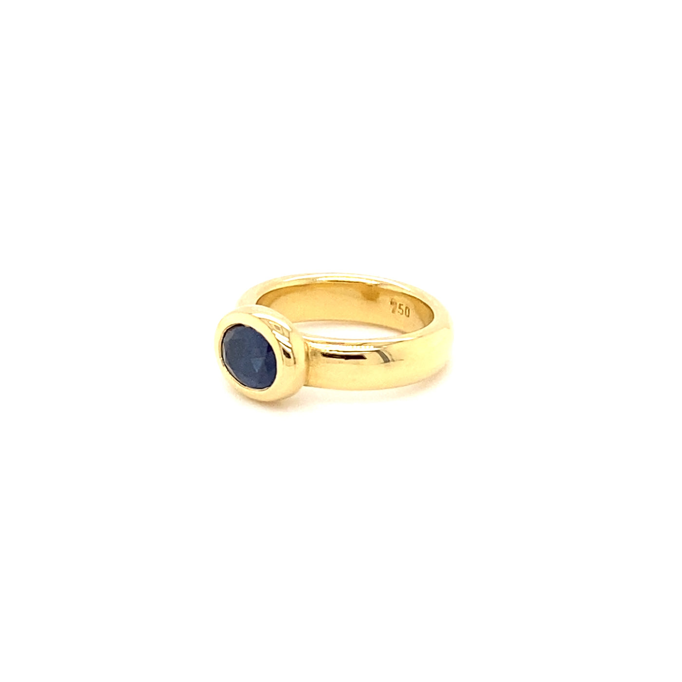 Deep Blue - Moderner Goldring mit Saphir