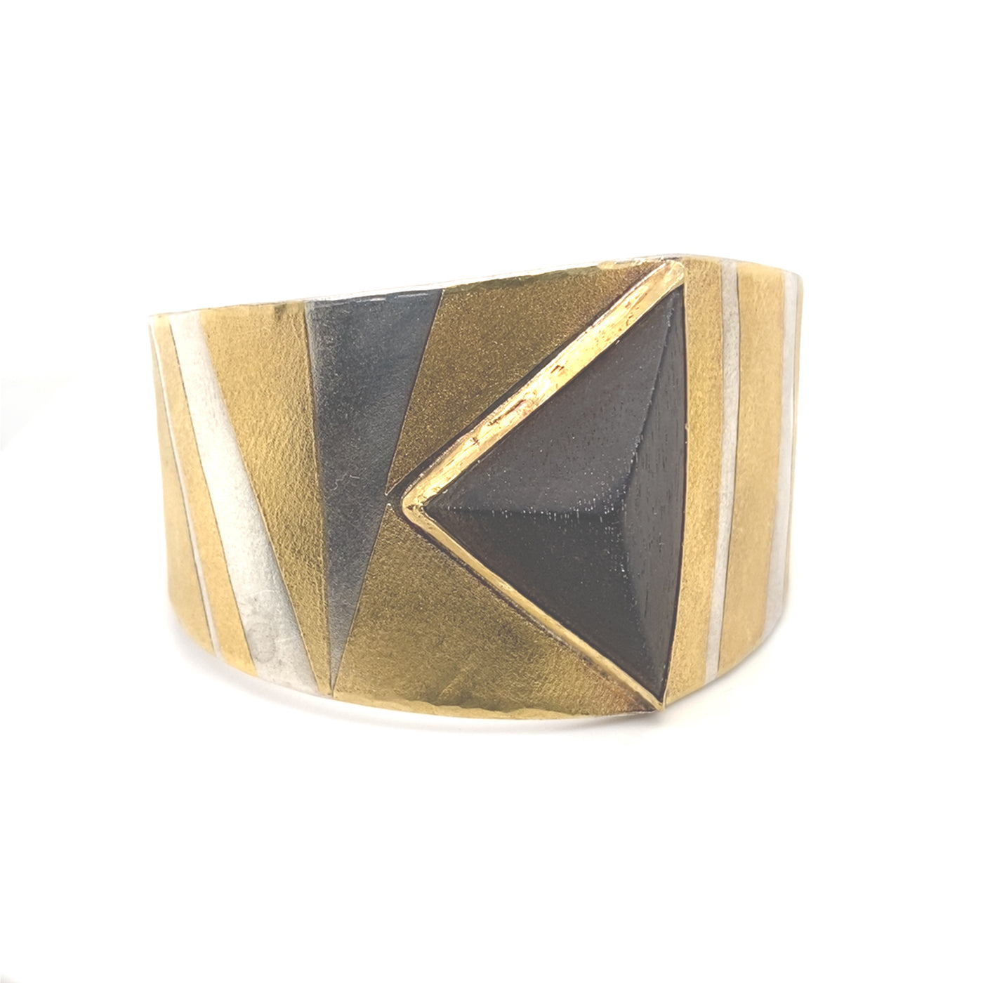Precious Geometry - Besonderer Armreif Gold und Silber