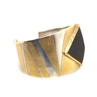 Precious Geometry - Besonderer Armreif Gold und Silber