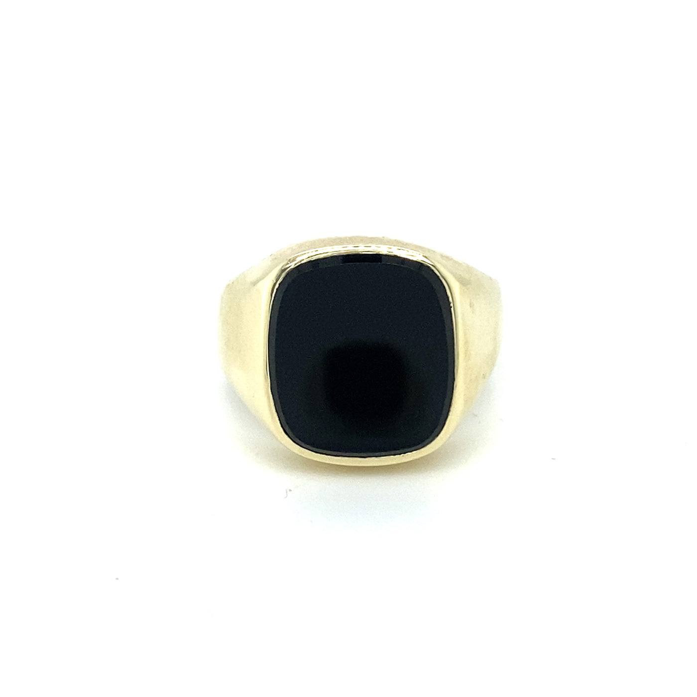 Goldener, eleganter Siegelring mit Onyx