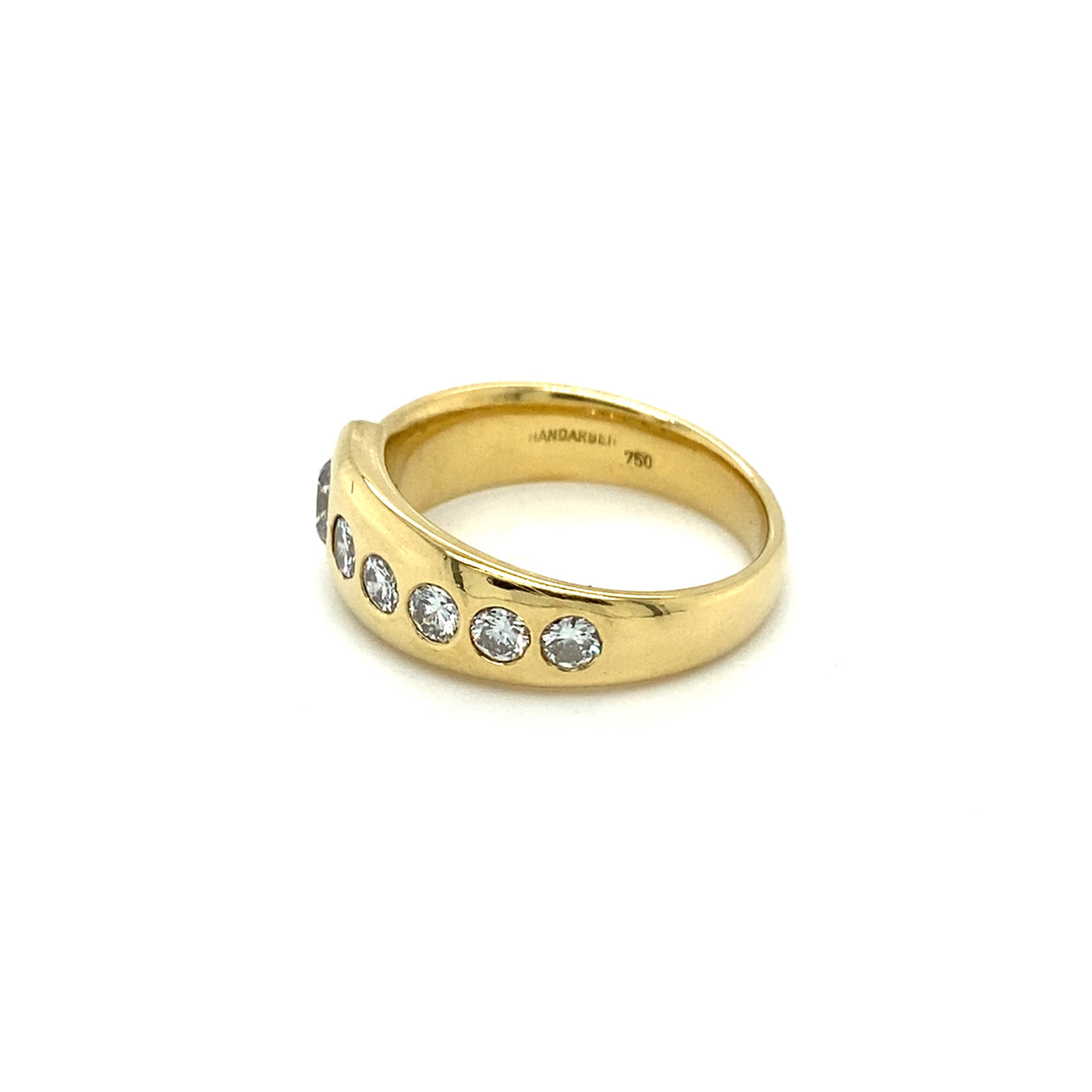 Solid Diamonds - Massiver Goldring mit Diamanten