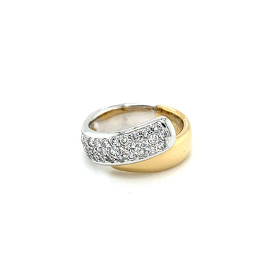 Diamond Hug - Moderner Diamantring bicolor