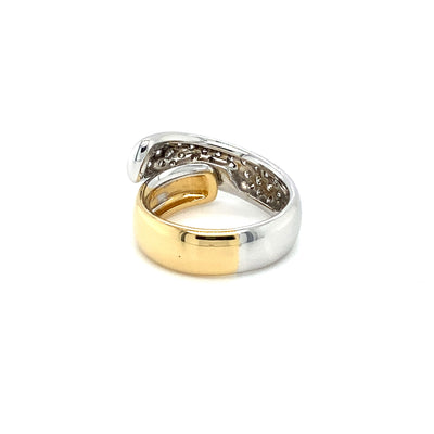 Diamond Hug - Moderner Diamantring bicolor