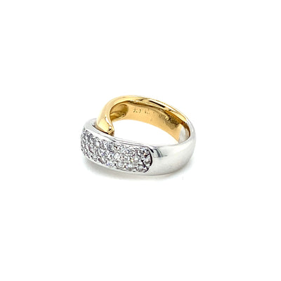 Diamond Hug - Moderner Diamantring bicolor