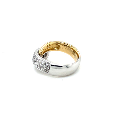 Diamond Hug - Moderner Diamantring bicolor