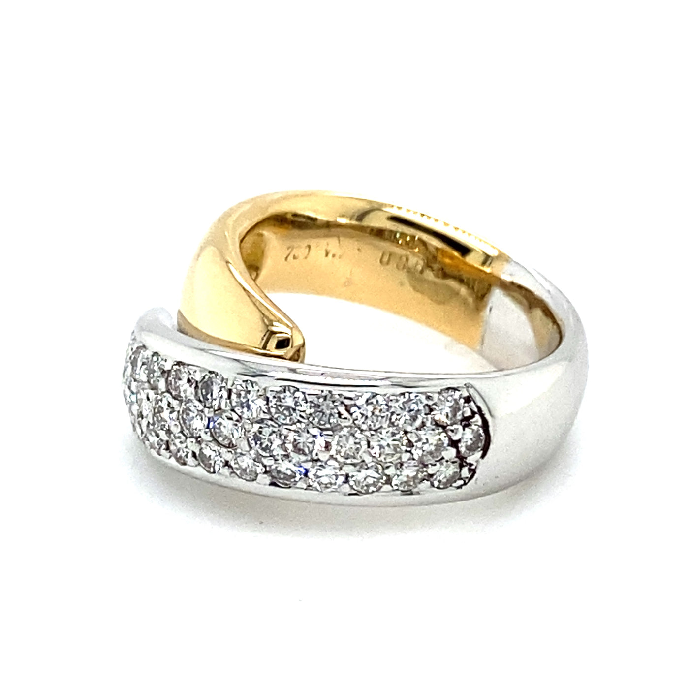 Diamond Hug - Moderner Diamantring bicolor