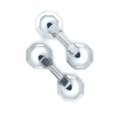 Hexagonal Silver - Sechseckige Manschettenknöpfe Silber