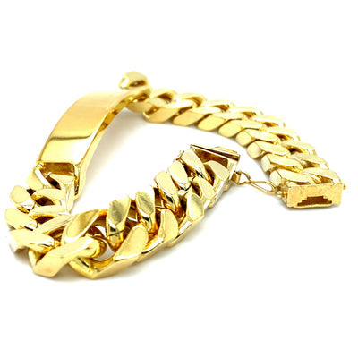 Golden Curb - Vergoldetes Panzerarmband