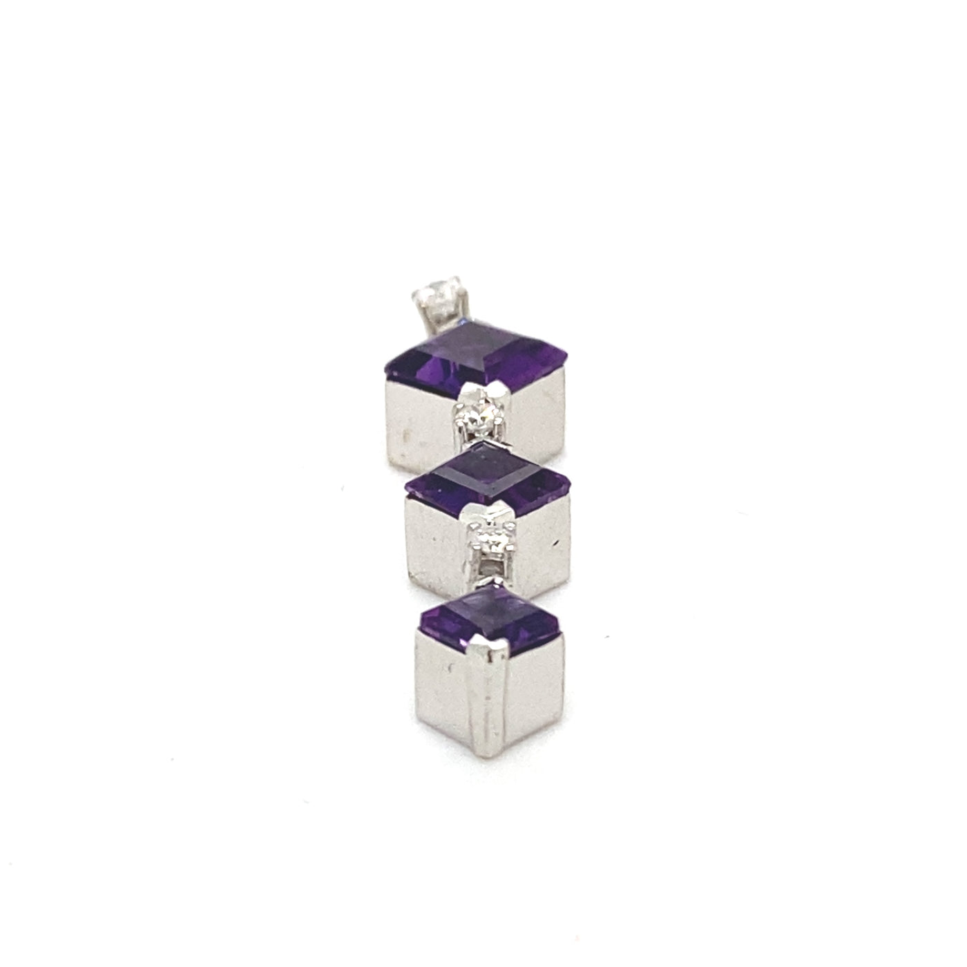 Purple Drop - Amethystanhänger mit Diamanten