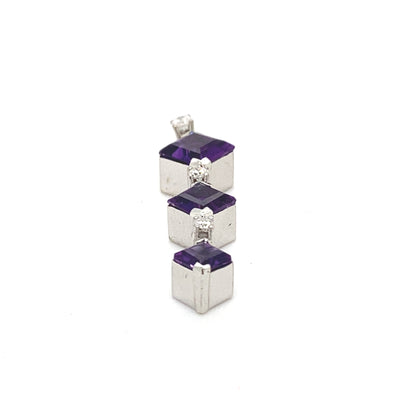 Purple Drop - Amethystanhänger mit Diamanten