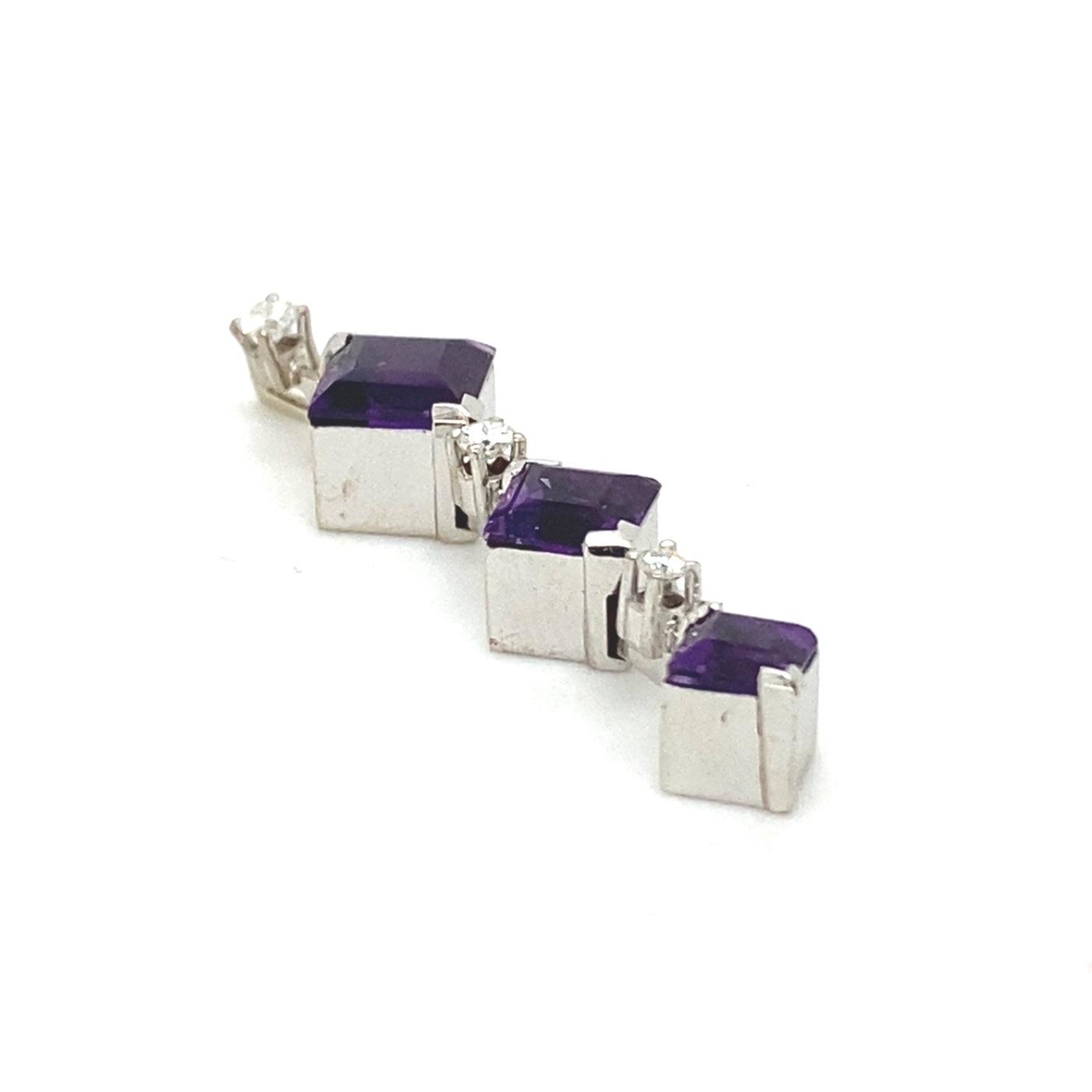 Purple Drop - Amethystanhänger mit Diamanten