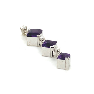 Purple Drop - Amethystanhänger mit Diamanten