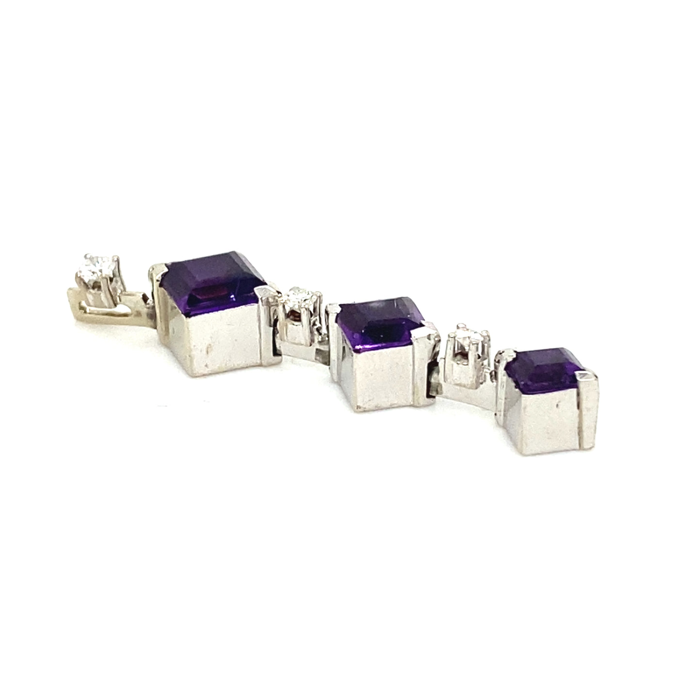 Purple Drop - Amethystanhänger mit Diamanten