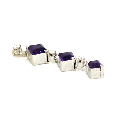 Purple Drop - Amethystanhänger mit Diamanten