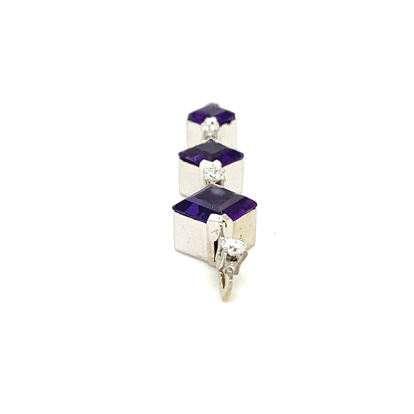 Purple Drop - Amethystanhänger mit Diamanten