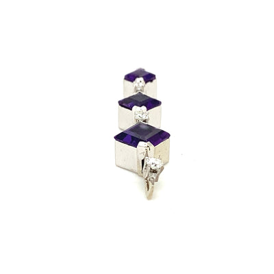 Purple Drop - Amethystanhänger mit Diamanten