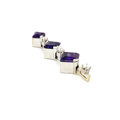 Purple Drop - Amethystanhänger mit Diamanten