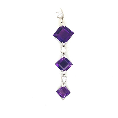 Purple Drop - Amethystanhänger mit Diamanten