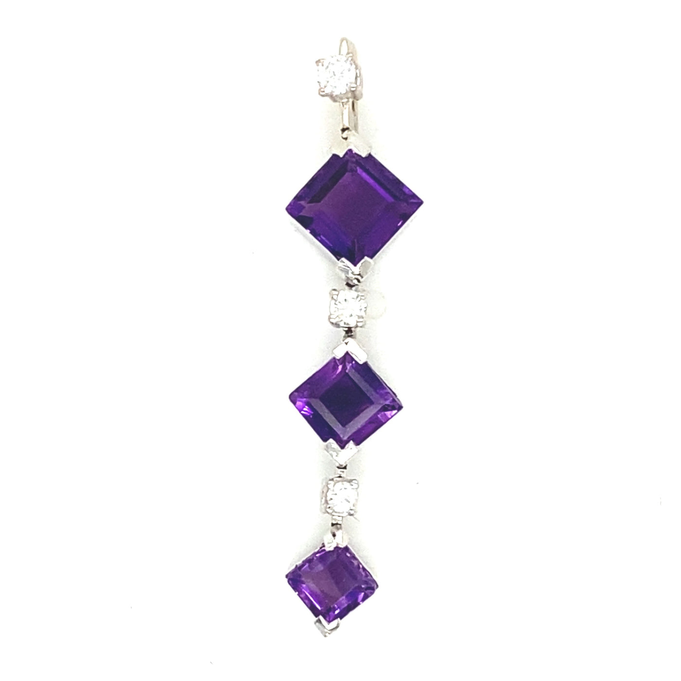 Purple Drop - Amethystanhänger mit Diamanten