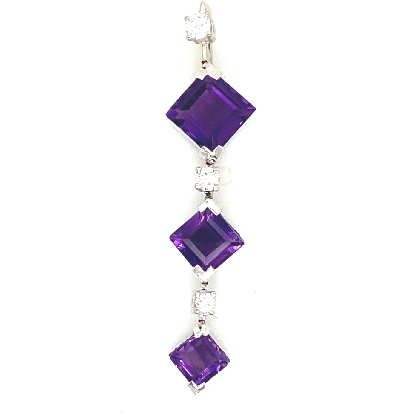 Purple Drop - Amethystanhänger mit Diamanten