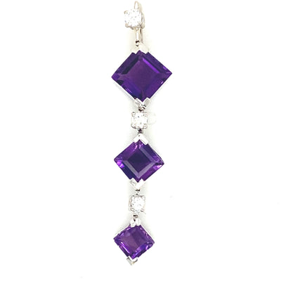 Purple Drop - Amethystanhänger mit Diamanten