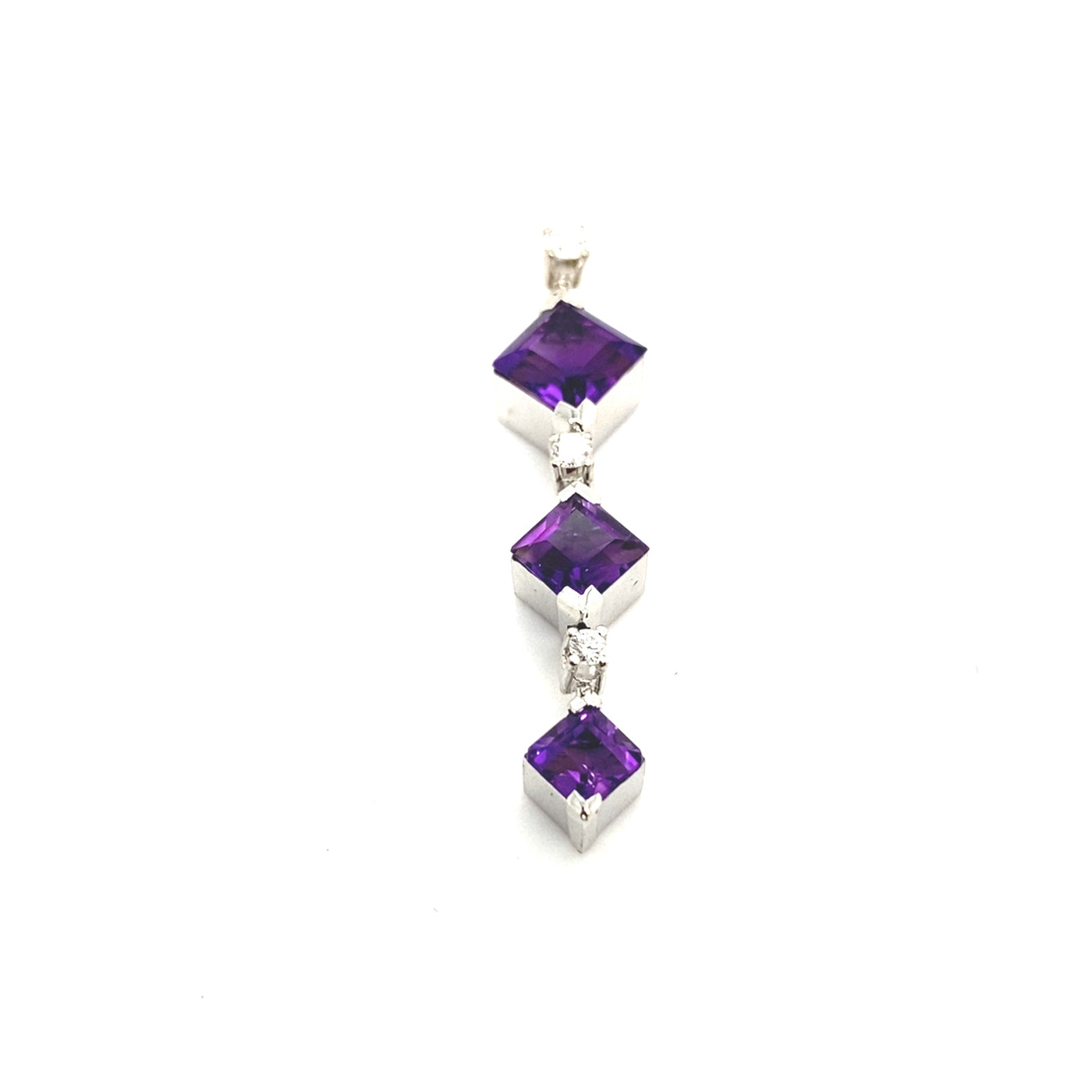 Purple Drop - Amethystanhänger mit Diamanten