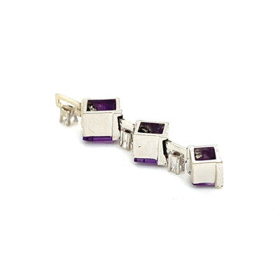 Purple Drop - Amethystanhänger mit Diamanten