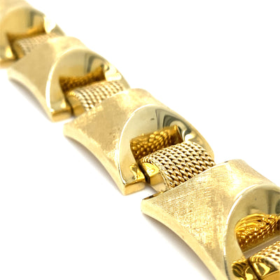 Golden Pattern - Besonderes Retro-Armband in Gold