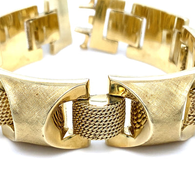 Golden Pattern - Besonderes Retro-Armband in Gold