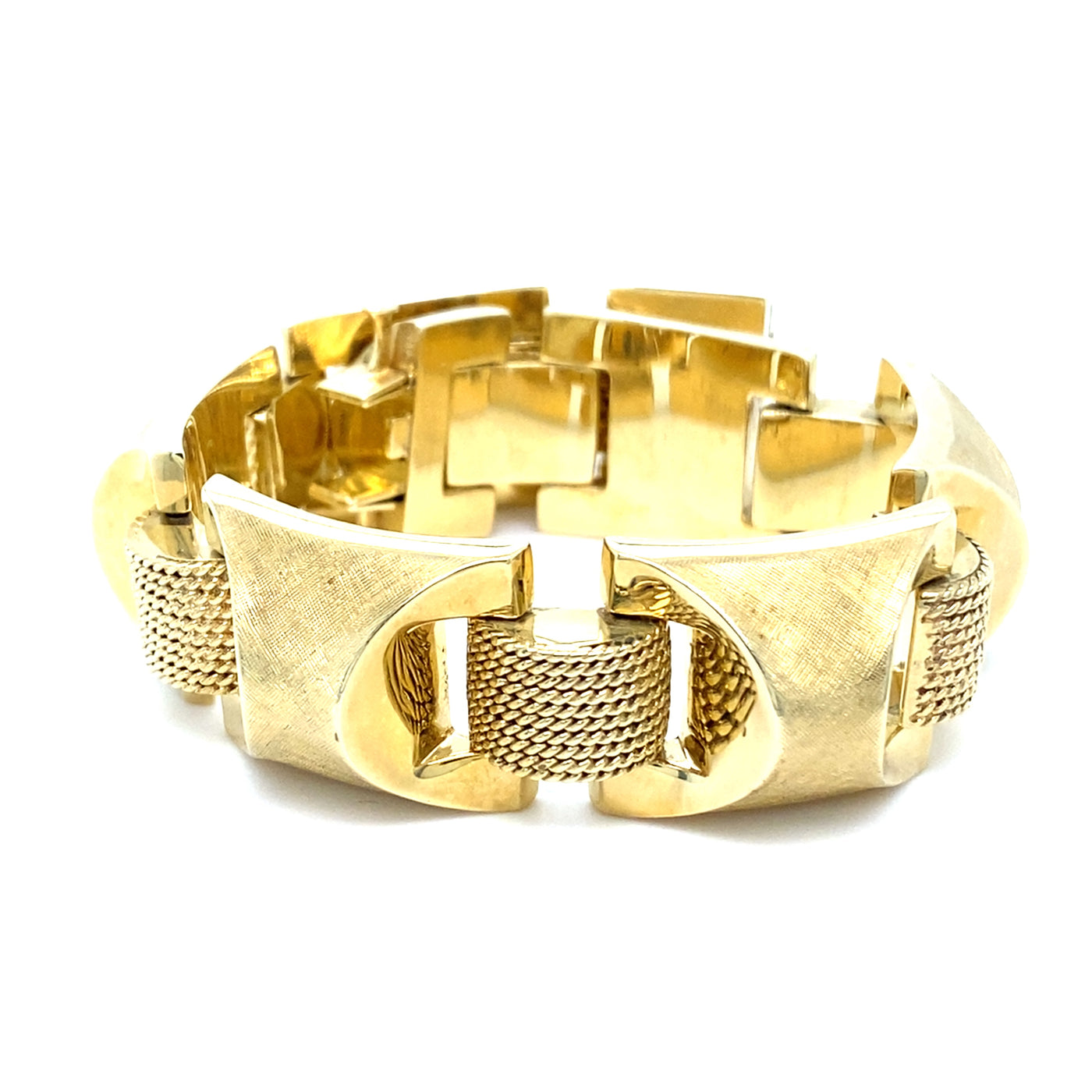 Golden Pattern - Besonderes Retro-Armband in Gold