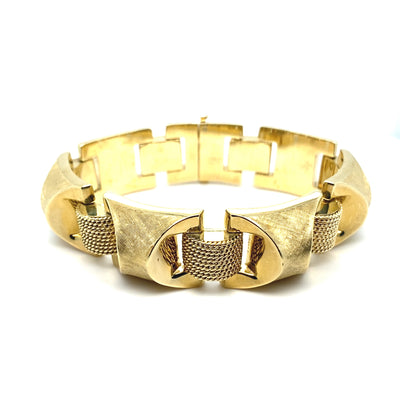 Golden Pattern - Besonderes Retro-Armband in Gold