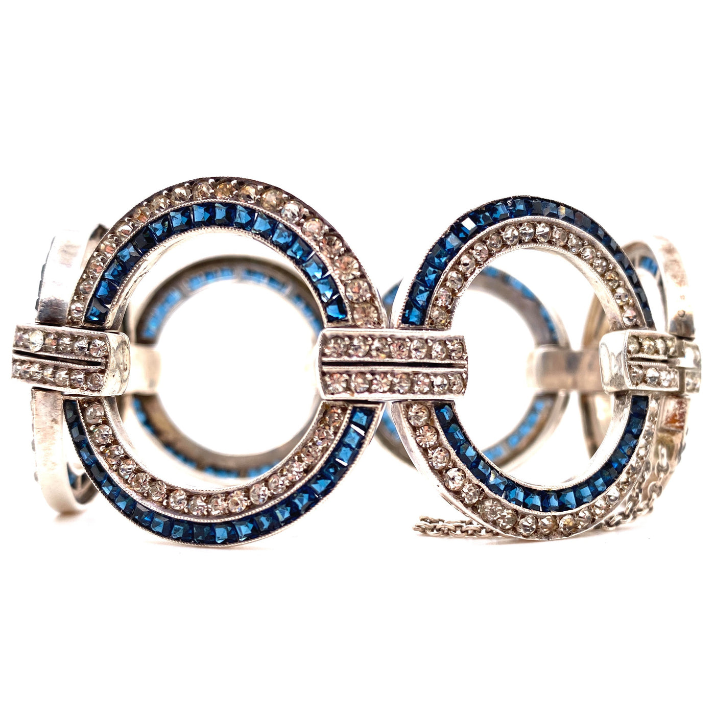 Olympic Rings - Silberarmband mit farbigen Steinen
