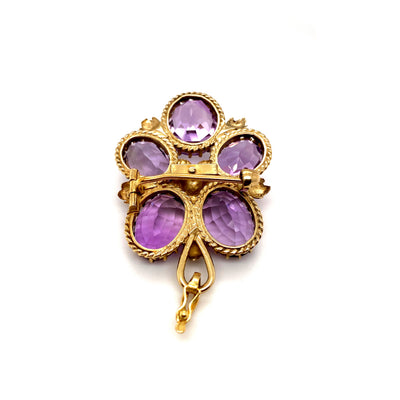 The Purple Blossom - Silberanhänger Amethystblüte