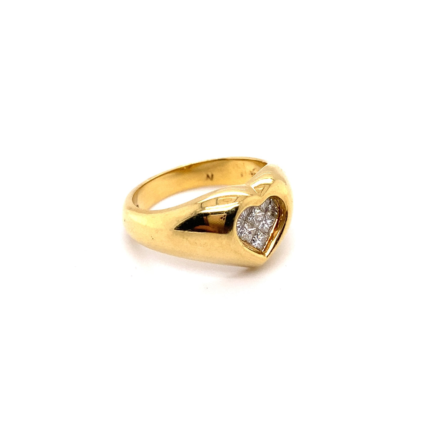 Our Heart of Gold - Herzring mit Diamanten