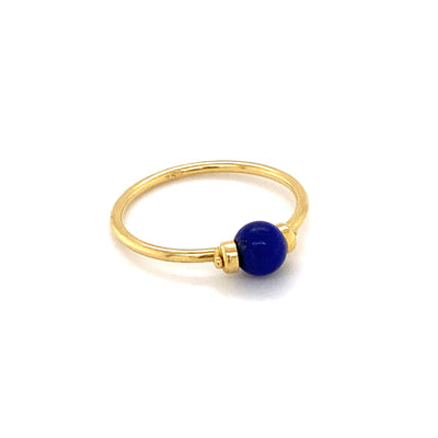 True Blue - Zarter Goldring mit Lapislazuli