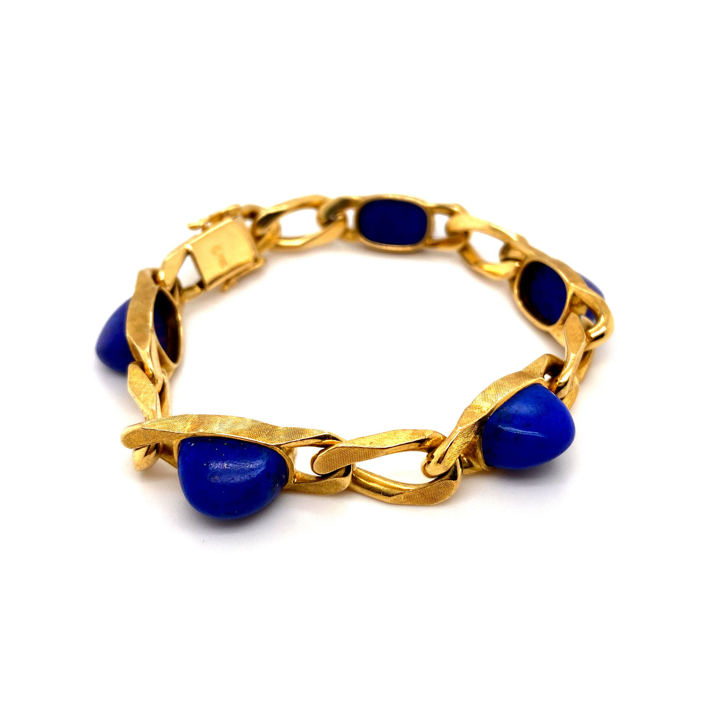 Stadt der blauen Kuppeln - Gliederarmband Gold mit Lapis