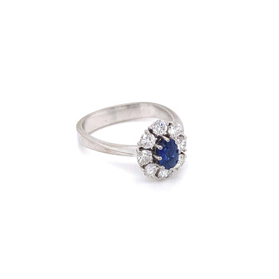 Amour Bleu - Saphirring mit Diamanten