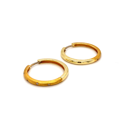 Partially Glossy - Feine Creolen Gold